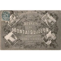 MONTAIGUILLON: vestiges de la féodalité les ruines historiques ordre des templiers - très bon état