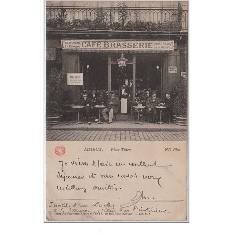 LISIEUX : le café brasserie BERRON vers 1900 - très bon état