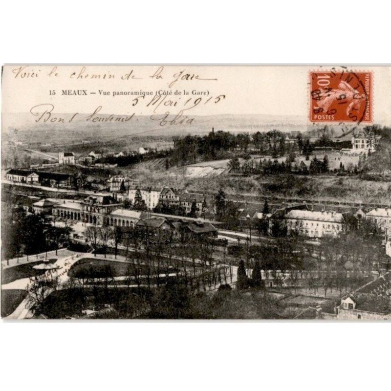 MEAUX: vue panoramique (côté de la gare) - très bon état