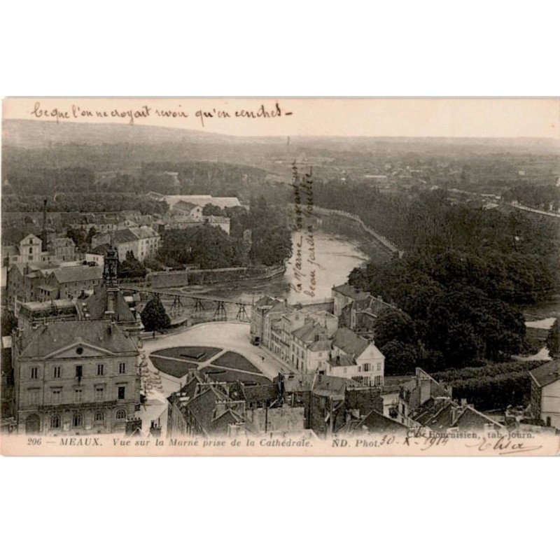MEAUX: vue sur la marne prise de la cathédrale - très bon état