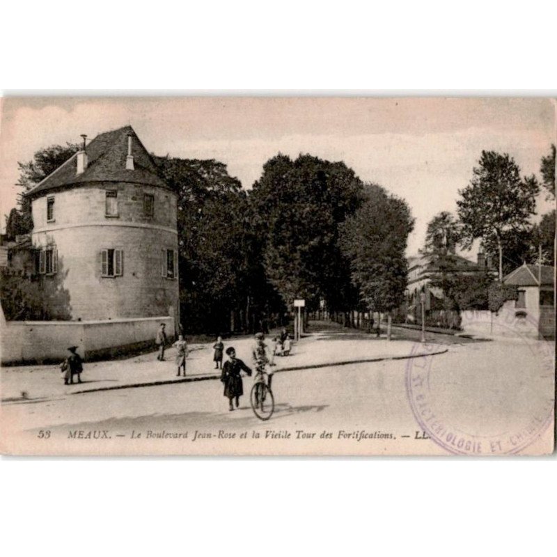 MEAUX: le boulevard jean-rose et la vieille tour des fortifications - très bon état