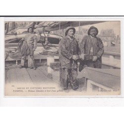 PAIMPOL : Pêcheurs Islandais à bord d'une goëlette, C.M.C.B - très bon état