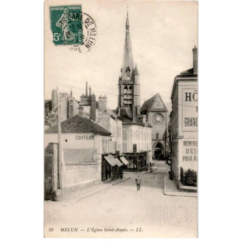 MELUN: l'église saint-aspais - très bon état