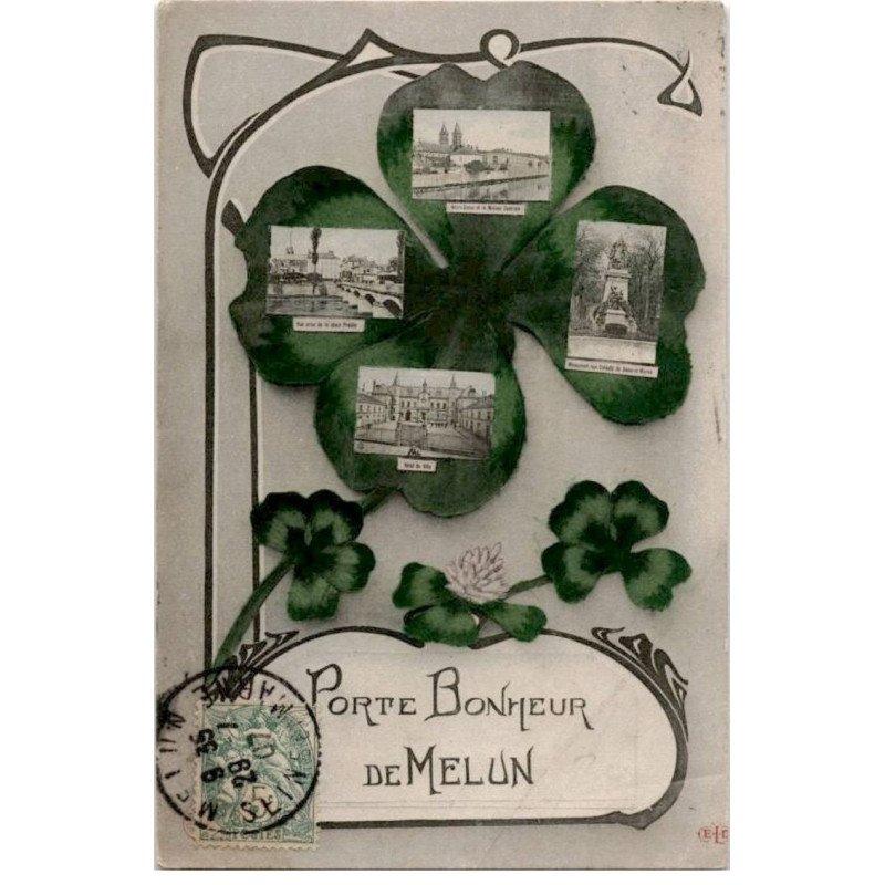 MELUN: porte bonheur de melun - très bon état