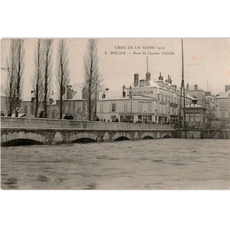 MELUN: pont de l'ancien châtelet - très bon état
