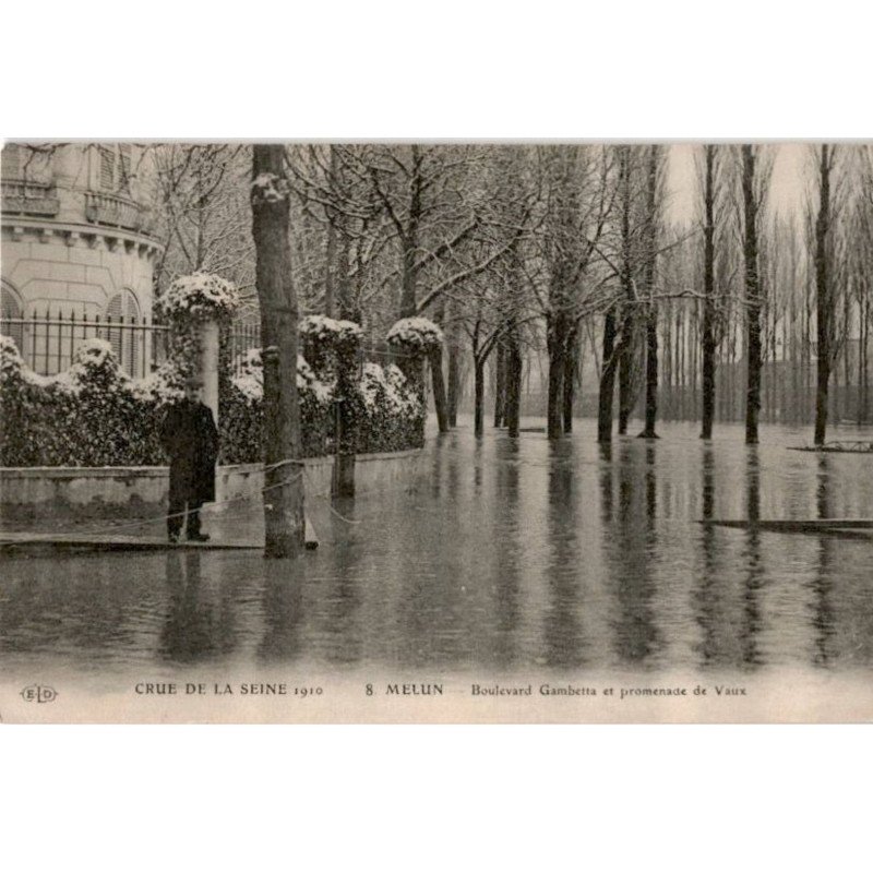 MELUN: boulevard gambetta et promenade de vaux - très bon état