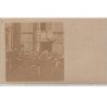 REIMS : lot de 4 cartes photo de la caserne de pompiers vers 1910 - très bon état (les cartes sont passées)