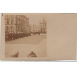 REIMS : lot de 4 cartes photo de la caserne de pompiers vers 1910 - très bon état (les cartes sont passées)