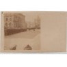 REIMS : lot de 4 cartes photo de la caserne de pompiers vers 1910 - très bon état (les cartes sont passées)