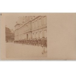 REIMS : lot de 4 cartes photo de la caserne de pompiers vers 1910 - très bon état (les cartes sont passées)