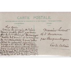REIMS : lot de 4 cartes photo de la caserne de pompiers vers 1910 - très bon état (les cartes sont passées)