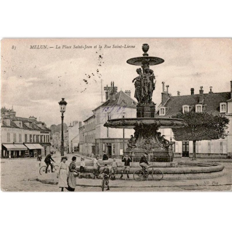 MELUN: la place saint-jean et la rue saint-liesne - très bon état