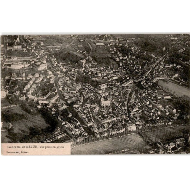MELUN: panorama vue prise en avion - très bon état