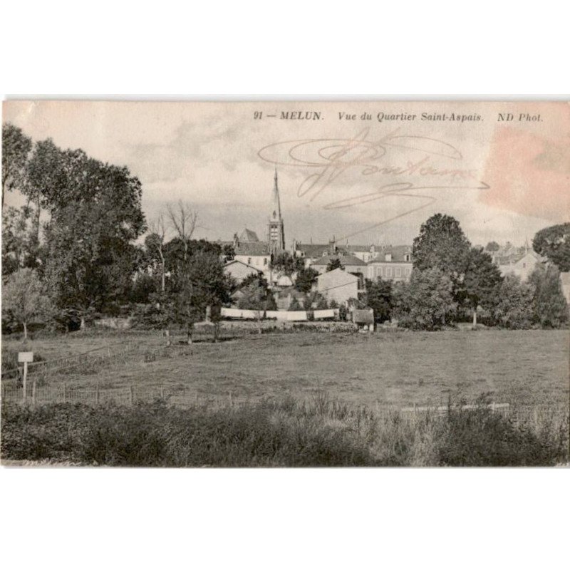 MELUN: vue du quartier saint-aspais - très bon état