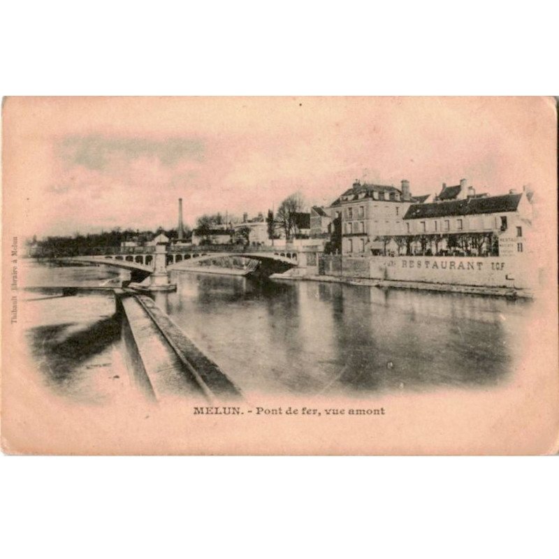 MELUN: pont de fer, vue amont - état