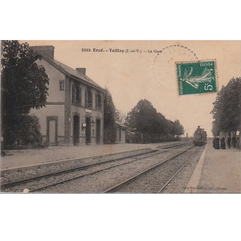 ERCE - TEILLAY : la gare vers 1910 - très bon état