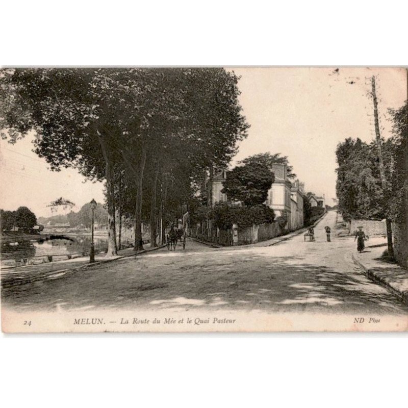 MELUN: la route du mée et le quai pasteur - très bon état