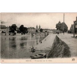 MELUN: perspective sur la seine - très bon état
