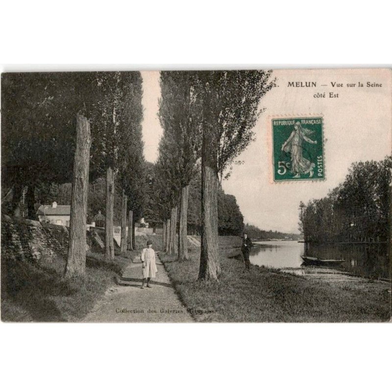 MELUN: vue sur la seine côté est - très bon état