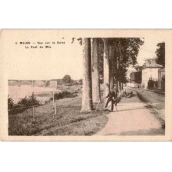 MELUN: vue sur la seine le pont du mée - très bon état