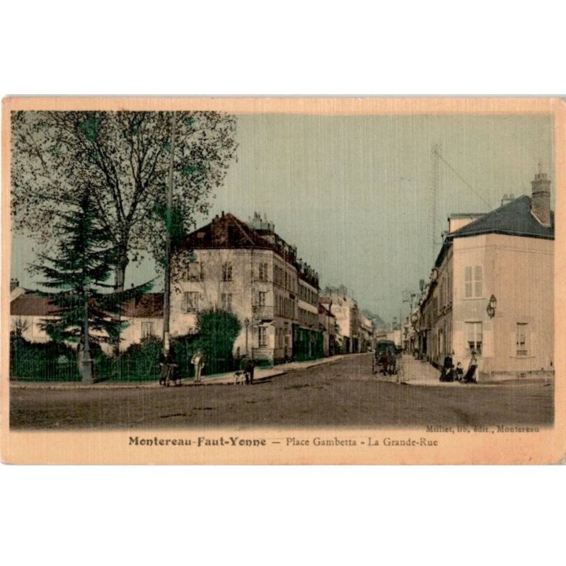 MONTEREAU-FAUT-YONNE: place gambetta, la grande-rue - très bon état MONTEREAU-FAUT-YONNE: place gambetta, la grande-rue - très bon état