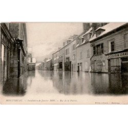 MONTEREAU: inondation de janvier 1910, rue de la poterie - très bon état