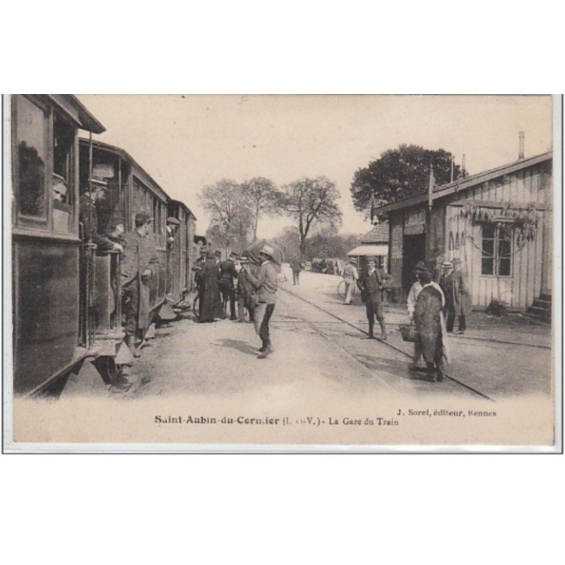 SAINT AUBIN DU CORMIER : la gare - très bon état