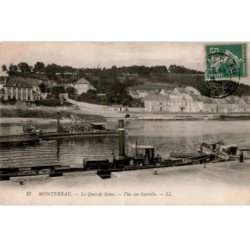 MONTEREAU: le quai de seine, vue sur surville - très bon état