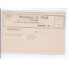 PARIS: monsieur P. Piot, teinturier 17 rue du quatre-septembre - très bon état
