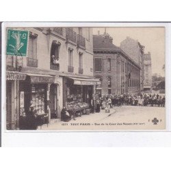 PARIS: tout paris, rue de la cour des noues XXe arr. magasin de cartes postales - très bon état
