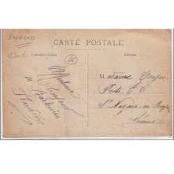 BARBIERES : carte photo du bureau de Poste et de son personnel vers 1910 - bon état (légère adhérence au recto)