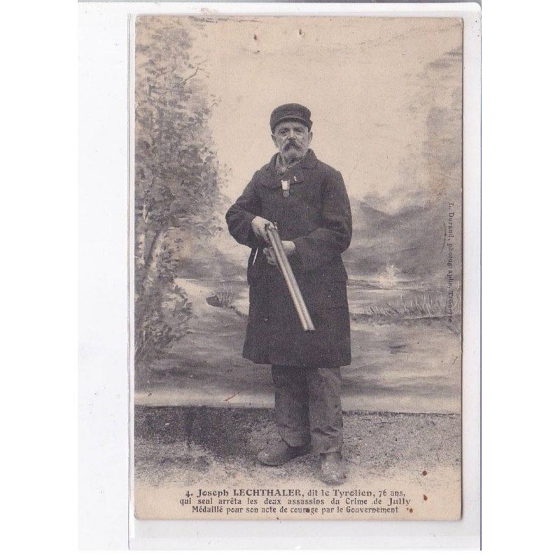 JULLY: Joseph Lechthaler dit le tyrolien 76 ans qui seul arrêta les deux assassins du crime de jully - état