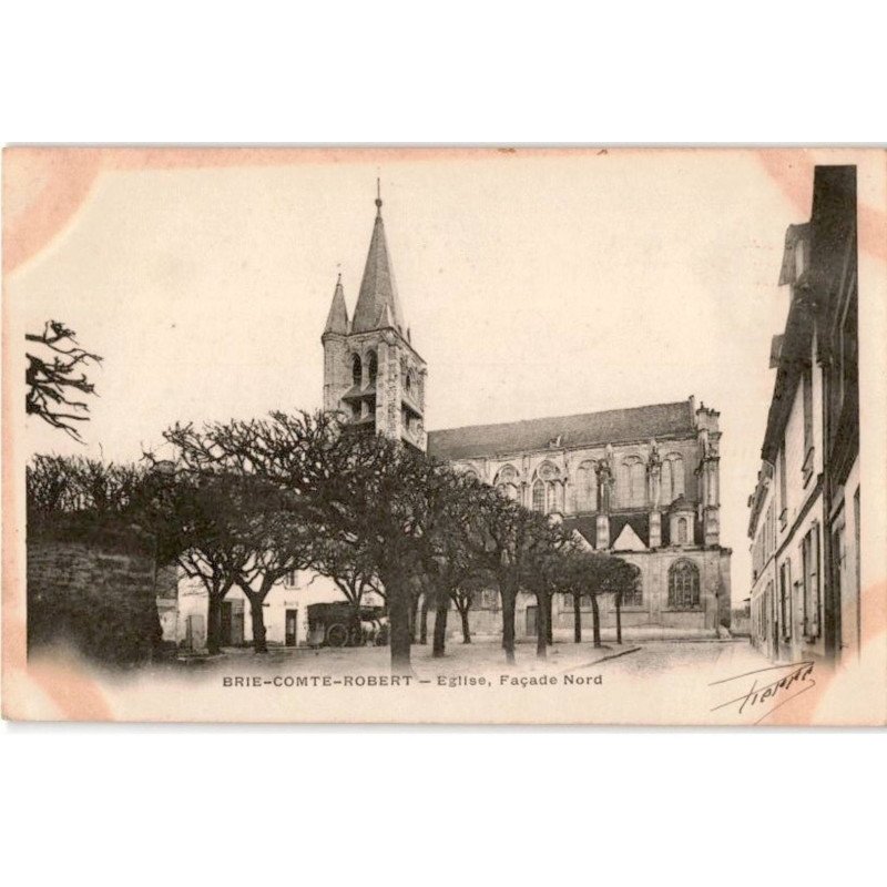 BRIE COMTE ROBERT: église, façade nord - très bon état