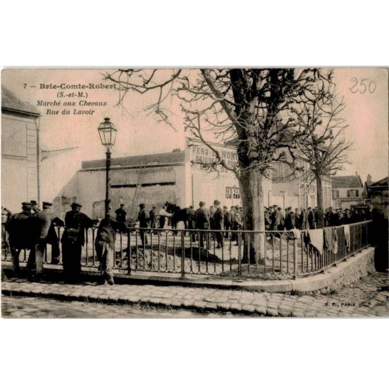 BRIE COMTE ROBERT: marché aux chevaux rue du lavoir - état