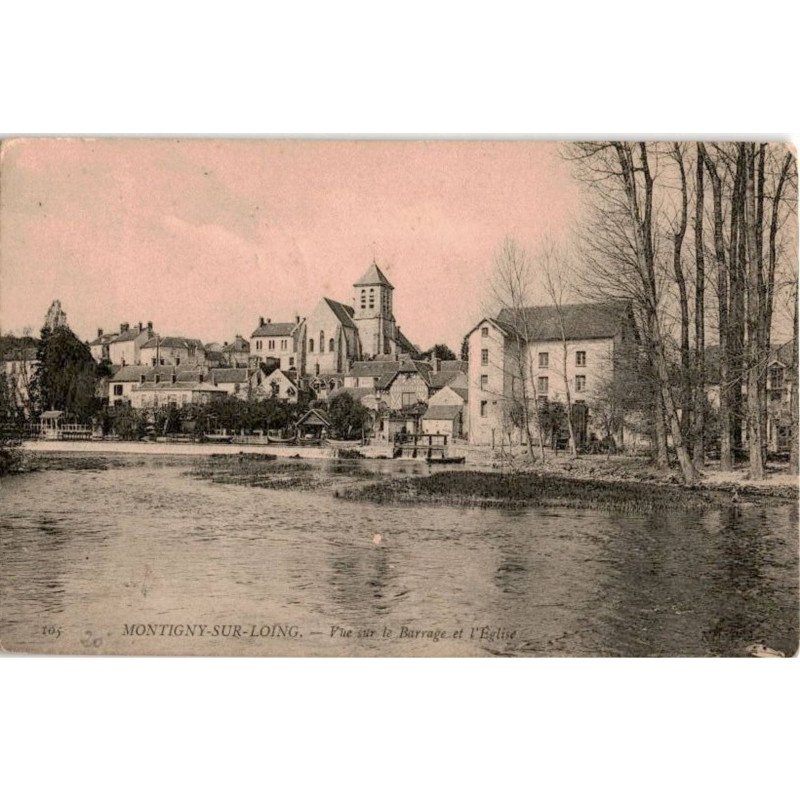 MONTIGNY: vue sur le barrage et l'église - très bon état