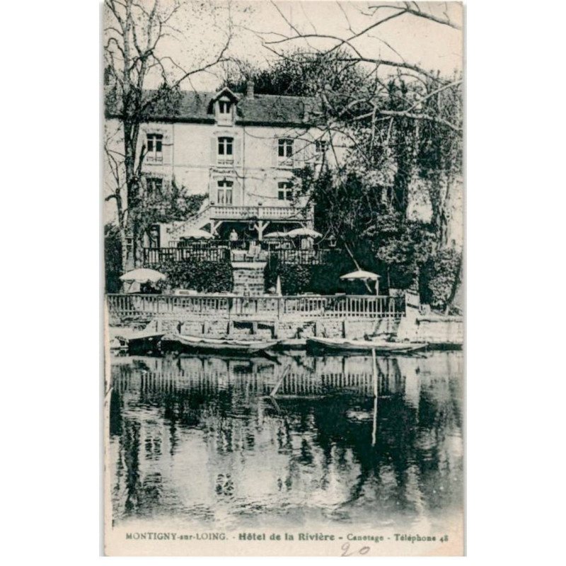 MONTIGNY: hôtel de la rivière, canotage - très bon état