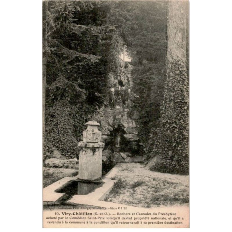 VIRY-CHATILLON: rochers et cascades du presbytère - très bon état