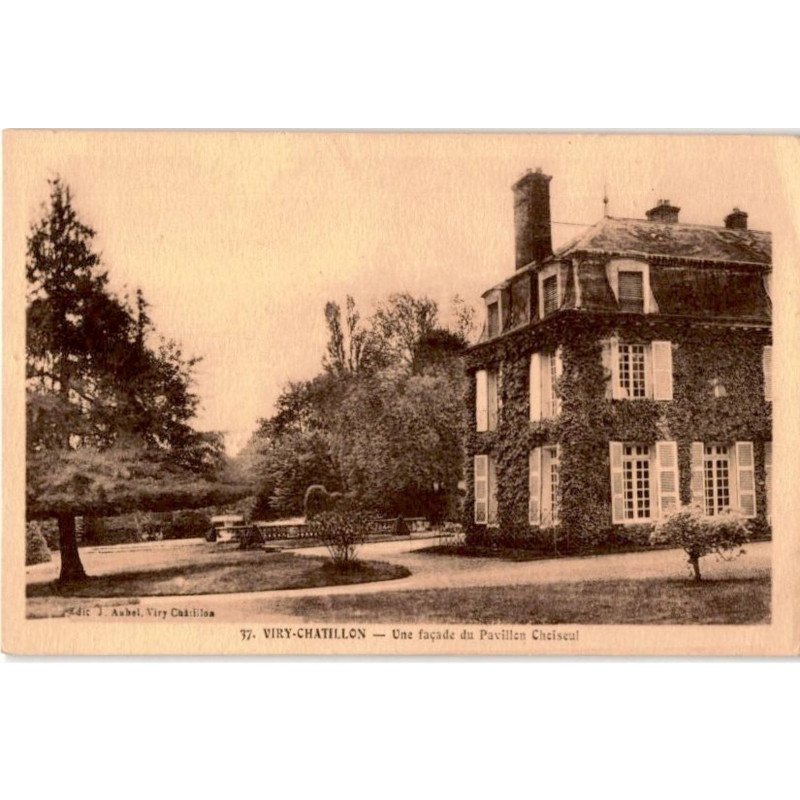 VIRY-CHATILLON: une façade du château de la comtesse de choiseul - très bon état