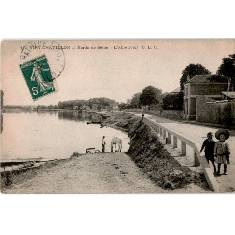 VIRY-CHATILLON: bords de seine, l'abreuvoir - très bon état