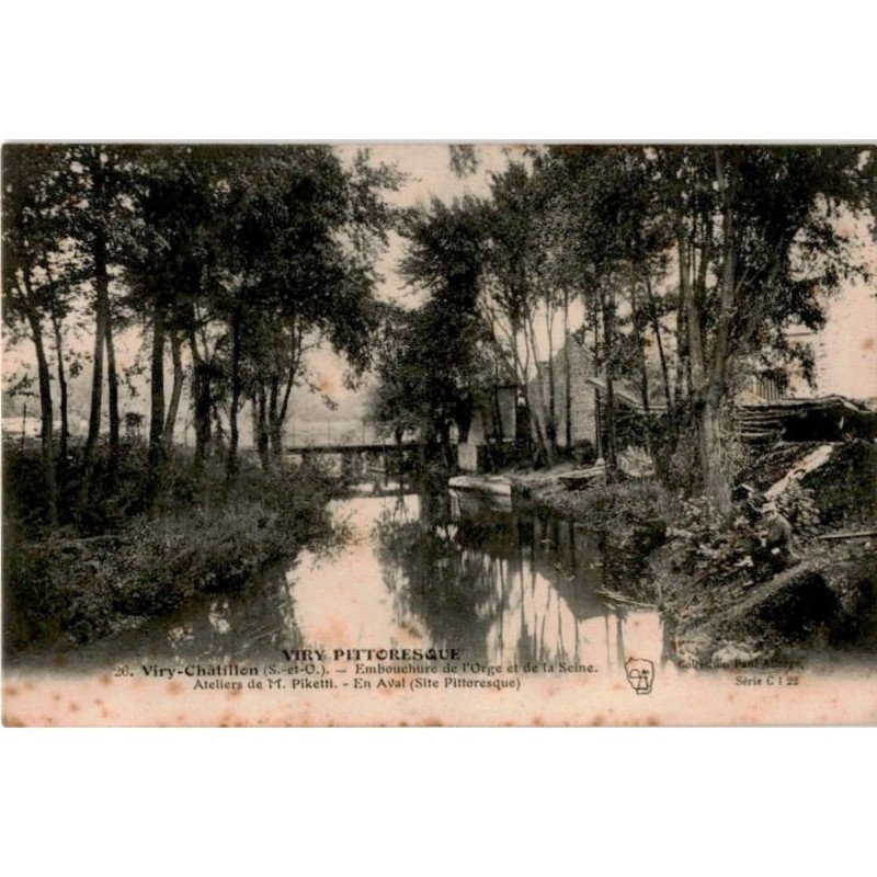 VIRY-CHATILLON: embouchure de l'orge et de la seine - bon état