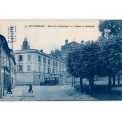 VIRY-CHATILLON: place de la république et le manoir de pied-de-fer - très bon état