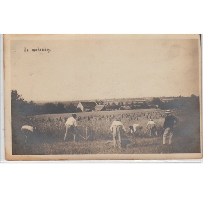 SAINT JULIEN DE CIVRY : CARTE PHOTO - La Moisson - Très bon état