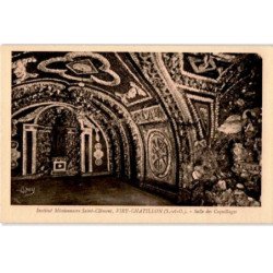 VIRY-CHATILLON: institut missionnaire saint-clément salle des coquillages détails de la voûte - très bon état