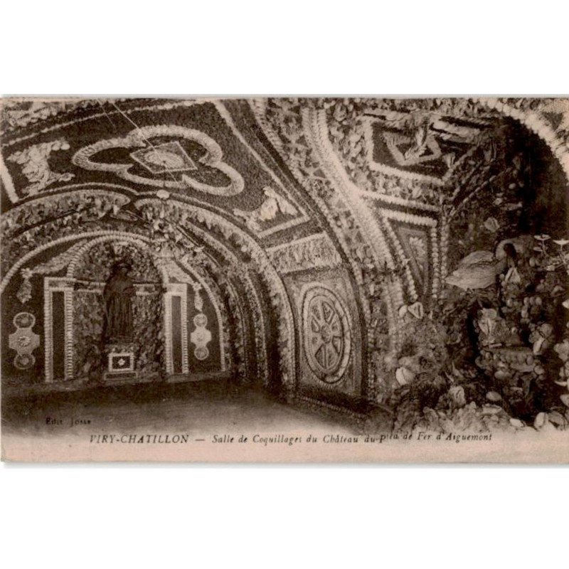VIRY-CHATILLON: salle des coquillages du château du pied-de-f-er d'aiguemont - très bon état