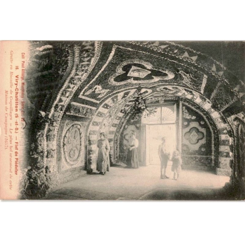VIRY-CHATILLON: fief de piedefer, grotte de rocaille de coquillages - très bon état