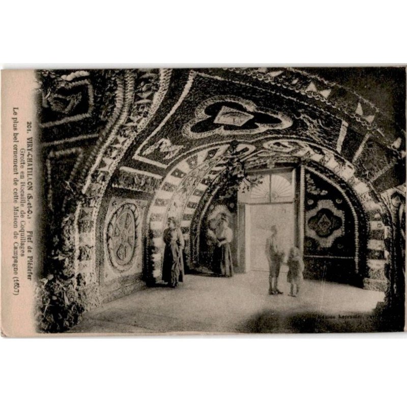 VIRY-CHATILLON: fief de piedefer, grotte de rocaille de coquillages - très bon état