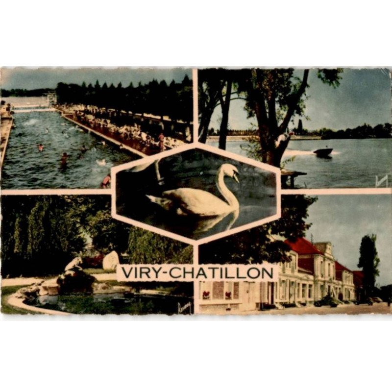 VIRY-CHATILLON: la piscine le lac le square la mairie - très bon état