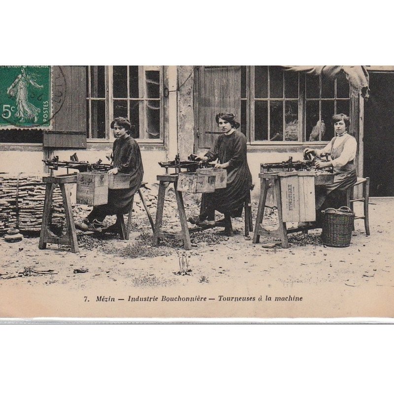 MEZIN: Industrie Bouchonnière - Tourneuses à la machine - Très bon état