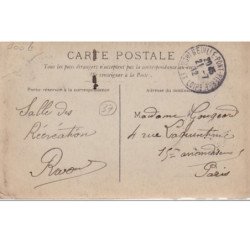 NEUILLE PONT PIERRE : carte photo des travaux au chateau vers 1910 - très bon état