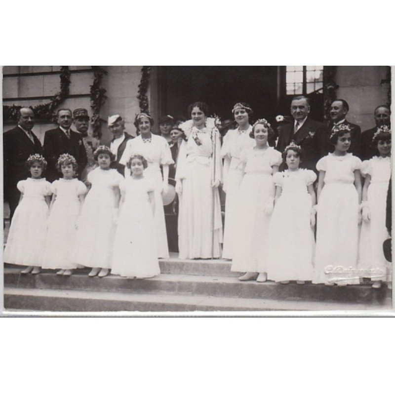 RAMBOUILLET : CARTE PHOTO - Fête du Muguet 1936 (photographe Daigueperse) - Très bon état